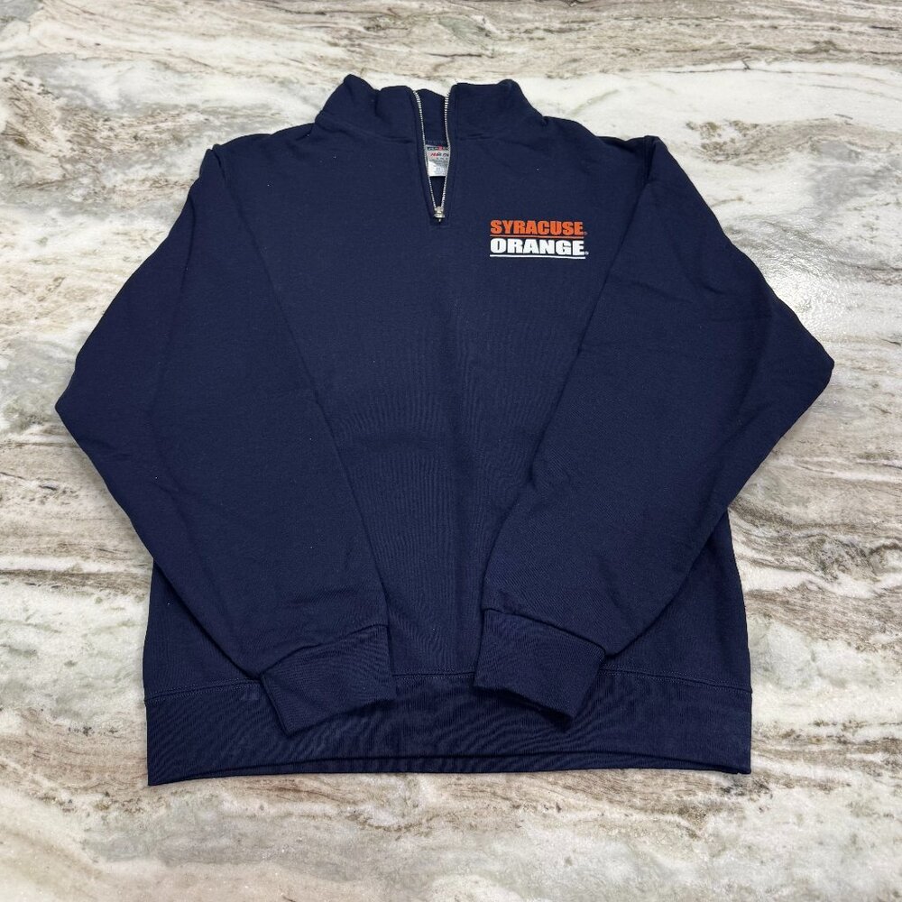 Syracuse University SU SYRACUSE ORANGE Navy Quarter Zip  Size Small